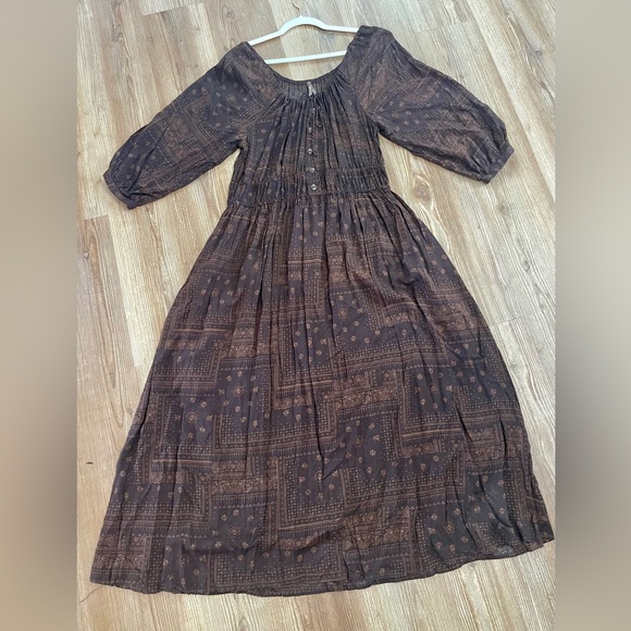 Stetson Women’s Patchwork Bandana Brown 100% Rayon Dress Size Extra Large - Picture 6 of 17